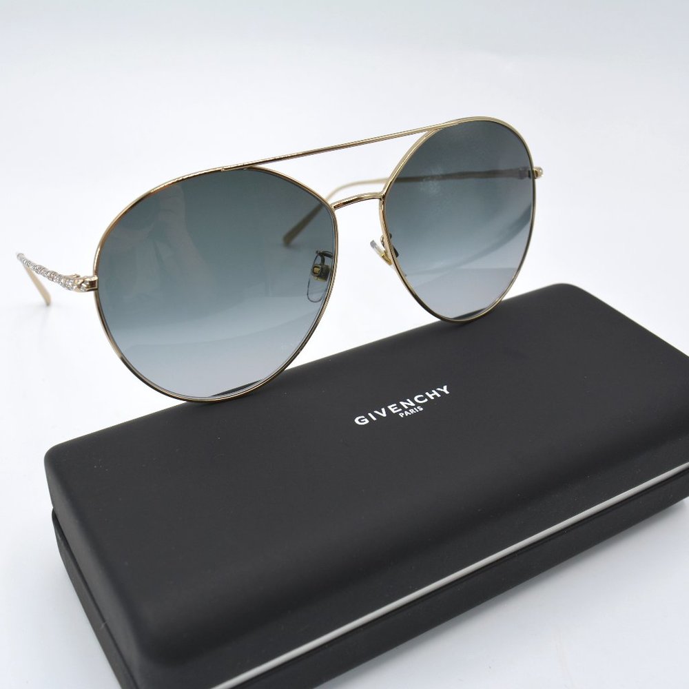 NEW GIVENCHY GV7170/G/S 2F7 GOLD GREY AUTHENTIC SUNGLASSES 64-15 ITALY - Picture 4 of 7